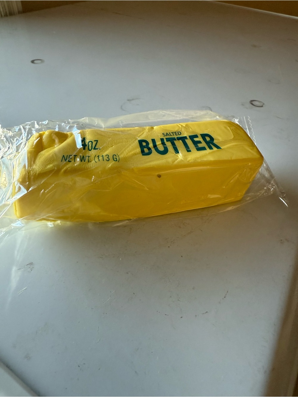 Butter squishy, slow rising - Yellow with Blue Print